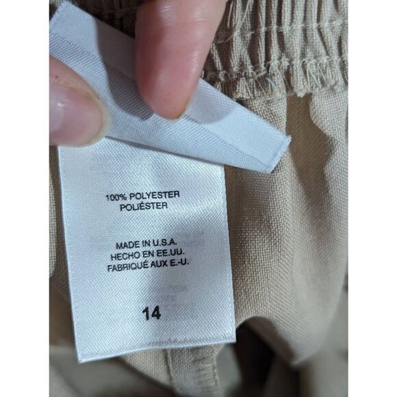 Alfred Dunner Women's Tan 3 Pc Polyester Belted Skirt And Pant Suit Size 14 - Picture 5 of 9